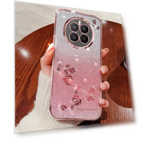 Aesthetic Glitter TPU Phone Cover with Lanyard — Phone Accessories, Smartwatch 2025