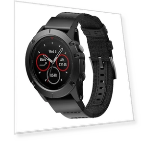 Canvas Genuine Leather Watch Band — Bands, Smartwatch 2025