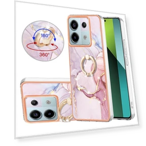 Case with Ring Kickstand Marble Pattern Electroplating TPU Back Cover — Phone Accessories, Smartwatch 2025