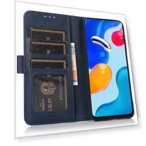 Cowhide Texture Leather Wallet Phone Cover — Phone Accessories, Smartwatch 2025