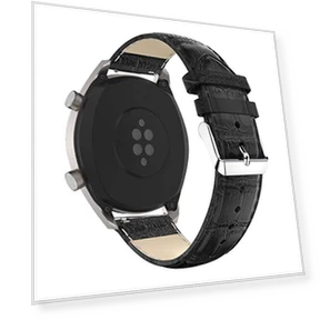 Crocodile Texture Genuine Leather Watch Strap — Bands, Smartwatch 2025