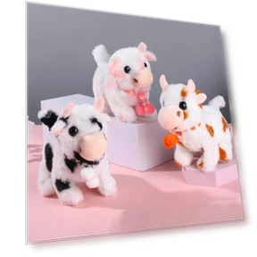 Electric Plush Toy Walking Interactive Cow — Interactive, Beyond Borders Boutique
