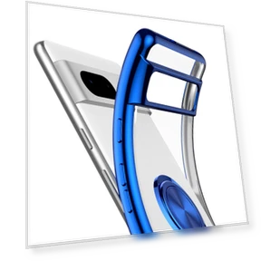 Electroplating TPU Phone Case with Rotary Ring Holder — Phone Accessories, Smartwatch 2025