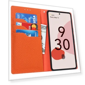 Full Protection Litchi Texture Genuine Leather Phone Case — Phone Accessories, Smartwatch 2025