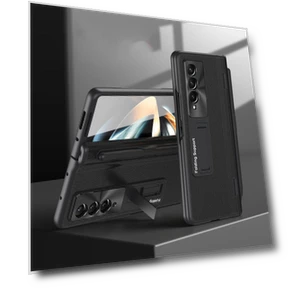 Hinged Kickstand Case with Stylus and Tempered Glass Film — Phone Accessories, Smartwatch 2025