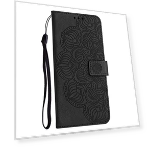 Imprinted Mandala Flower Drop-proof Phone Cover Wallet Stand — Phone Accessories, Smartwatch 2025