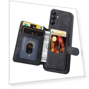 Kickstand Phone Cover RFID Blocking Wallet Case — Phone Accessories, Smartwatch 2025