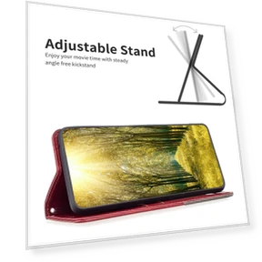 Leather Case with Card Holder Imprinting Pattern Phone Stand Cover — Phone Accessories, Smartwatch 2025