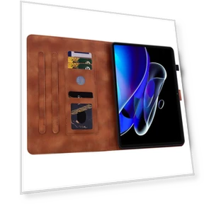 Lily Flower Imprint Leather Tablet Cover — Protective Cases, Smartwatch 2025