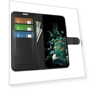 Litchi Texture Folio Flip Phone Case — Phone Accessories, Smartwatch 2025