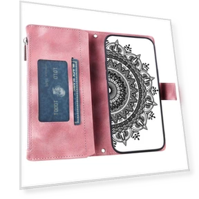 Mandala Flower Pattern Printing Leather Phone Case Stand — Phone Accessories, Smartwatch 2025