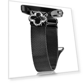 Milanese Band Clover Decor Electroplated Stainless Steel Strap — Smartwatch Accessories, Smartwatch 2025
