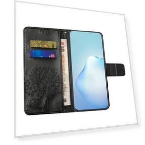 Owl Tree Imprinted PU Leather Stand Case — Phone Accessories, Smartwatch 2025