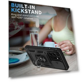Protective Phone Case with Stand, Card Holder, and Sliding Camera Cover — Phone Accessories, Smartwatch 2025
