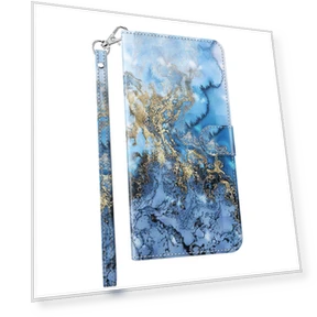 PU Leather 3D Creative Pattern Printing Phone Cover Wallet Stand with Wrist Strap — Phone Accessories, Smartwatch 2025