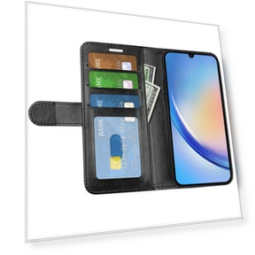 PU Leather Wallet Flip Cover with Stand — Phone Accessories, Smartwatch 2025
