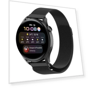 Stainless Steel Adjustable Buckle Milanese Watch Strap — Bands, Smartwatch 2025