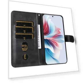 Zipper Pocket Calf Texture Leather Wallet Phone Cover — Basic Cases, Smartwatch 2025