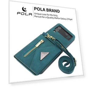 Zipper Pocket Kickstand Phone Cover with Shoulder Strap — Flip Cases, Smartwatch 2025