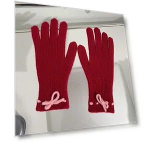 Knit Touchscreen Gloves with Bow — Cold Weather Gloves, Puxinda