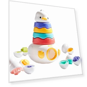 Montessori Sensory Sorting Toy — Shape Sorter & Stacking Games, Toys-Glory Fourall
