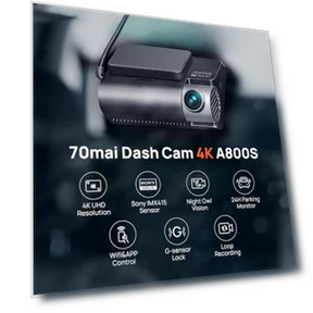 4K Dash Cam Front and Rear with STARVIS — Rearview Cameras for Cars, 70mai