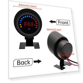 Digital LCD Water Temperature Gauge Meter with Sensor — Water & Oil Temperature, PHYUN-autoparts