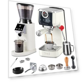 Espresso Machine and Coffee Grinder Combo — Electric Blade Coffee Grinders, Tuni