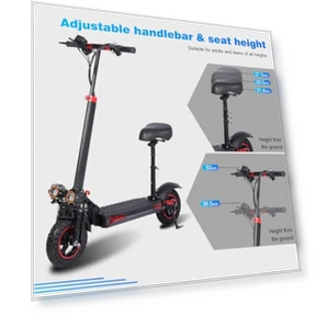 Electric Scooter with Removable Seat — Electric Self-Balancing Scooters, FREEBOY
