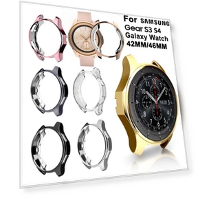 Shockproof Electroplated Silicone Shell Holder Skin TPU Watch Case Protective Cover — Smartwatch Protectors, lingfeng