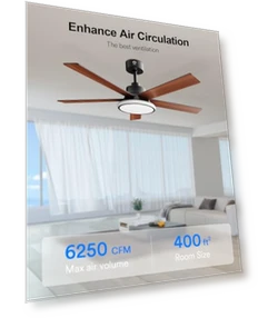 Smart Ceiling Fan with Lights — Ceiling Fan Wall Controls, Lumary