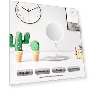 Smart LED Makeup Mirror — Compact & Travel, ElectroCN