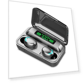 Bluetooth Headset with LED Backlight and Touch Display — Audio Gear, QUEED