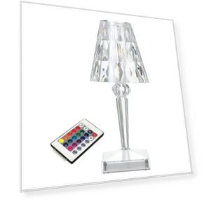 Acrylic Table Lamp with Diamonds — Lighting, Refreshing Home