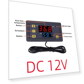 Digital Temperature Regulator with LED Display — Home Climate Control, Refreshing Home