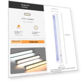 LED Touch Night Lamp with USB Charging — Desk & Table Lighting, Binchi Lighting Appliances