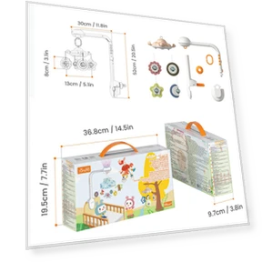 Mobile Crib with Projection Night Light — Sleep Soothers, Toys-Glory Fourall