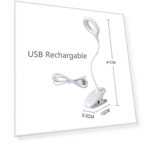 Rechargeable Reading Lamp with Clip — Reading Lights, Binchi Lighting Appliances