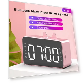 Smart Wireless Bluetooth Speaker Alarm Clock — Alarms & Clocks, Factory Discount Outlet