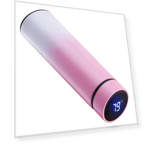 Vacuum Insulated Water Bottle with LED Temperature Display — Hydration Essentials, Listing stainless utensil