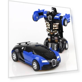 Deformation Car Toy with One Key — Miniature Vehicles, Kvvdi
