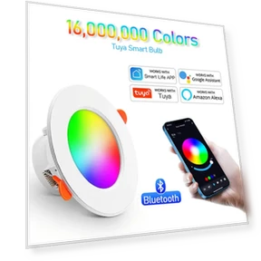 Smart Downlight LED Ceiling Light — Overhead Lighting, Rainbow Rain