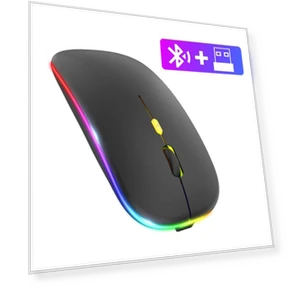 Wireless Mouse with RGB LED Backlight — Mouse Pads, Meiteai-All