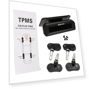 Wireless Solar-Powered Real-Time Tire Pressure Monitoring System — TPMS Sensor Replacements, Zeblaze