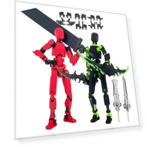 3D Printed Robot Figure with Accessories — Dolls & Figures, DODO Beauty
