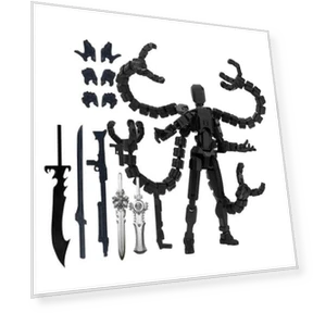 3D Printed Robot Figure with Accessories — Collectible Statues, Caracce