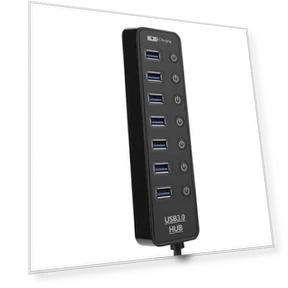 7-Port USB 3.0 Hub with Switch — USB Hubs, Honor Electronics
