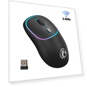 Bluetooth RGB Rechargeable Ergonomic Silent Optical Mouse — Mouse Pads, Uav parts center