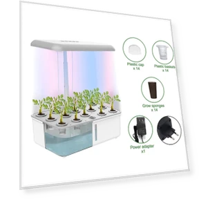 Hydroponics Growing System with LED Grow Light — Germination Kits, KITCHEN-MALL