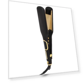 Large Black Smart Thermostat Ergonomic Flat Iron Hair Straightener — Straighteners, Beautyyy